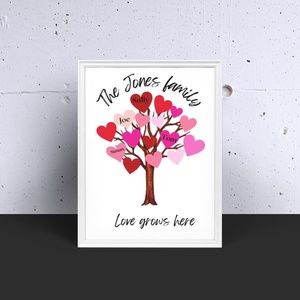Personalized family wall art